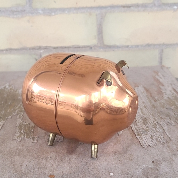 Vintage Other - Vintage Copper Piggy Bank